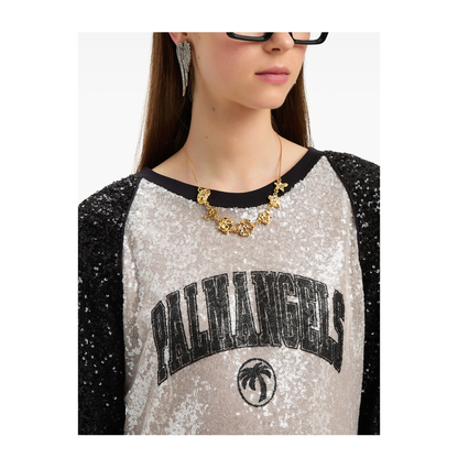 MAYFEYR - Palm Angels - College Sequin Mini Dress - PWDB255S25FAB0010910