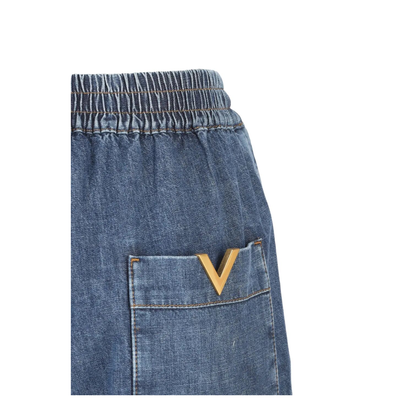 Tassel-Detail Wide-Leg Jeans