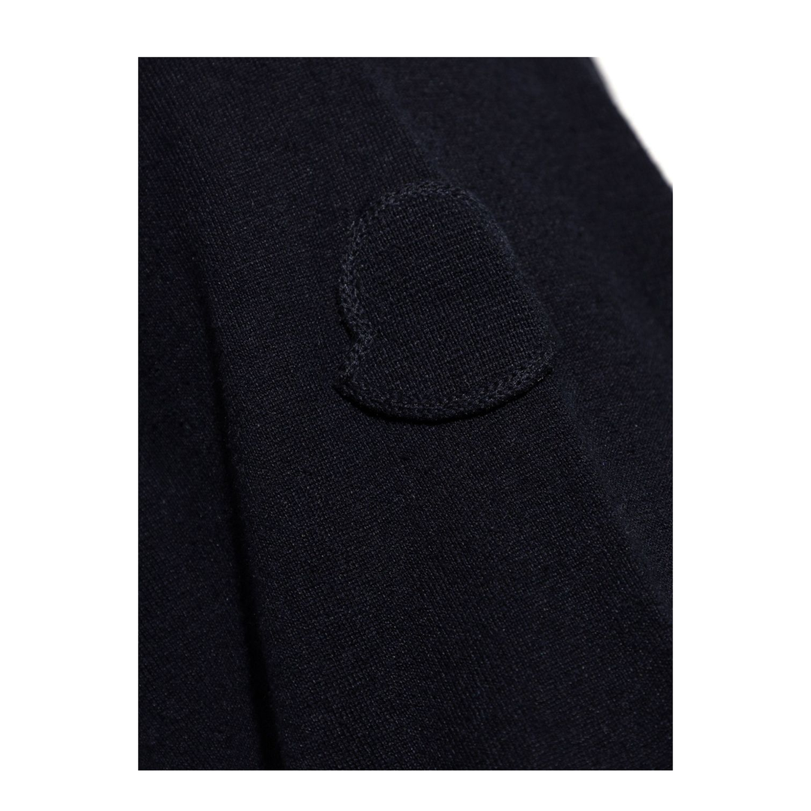 Navy Blue Silk & Linen Knit Polo Shirt