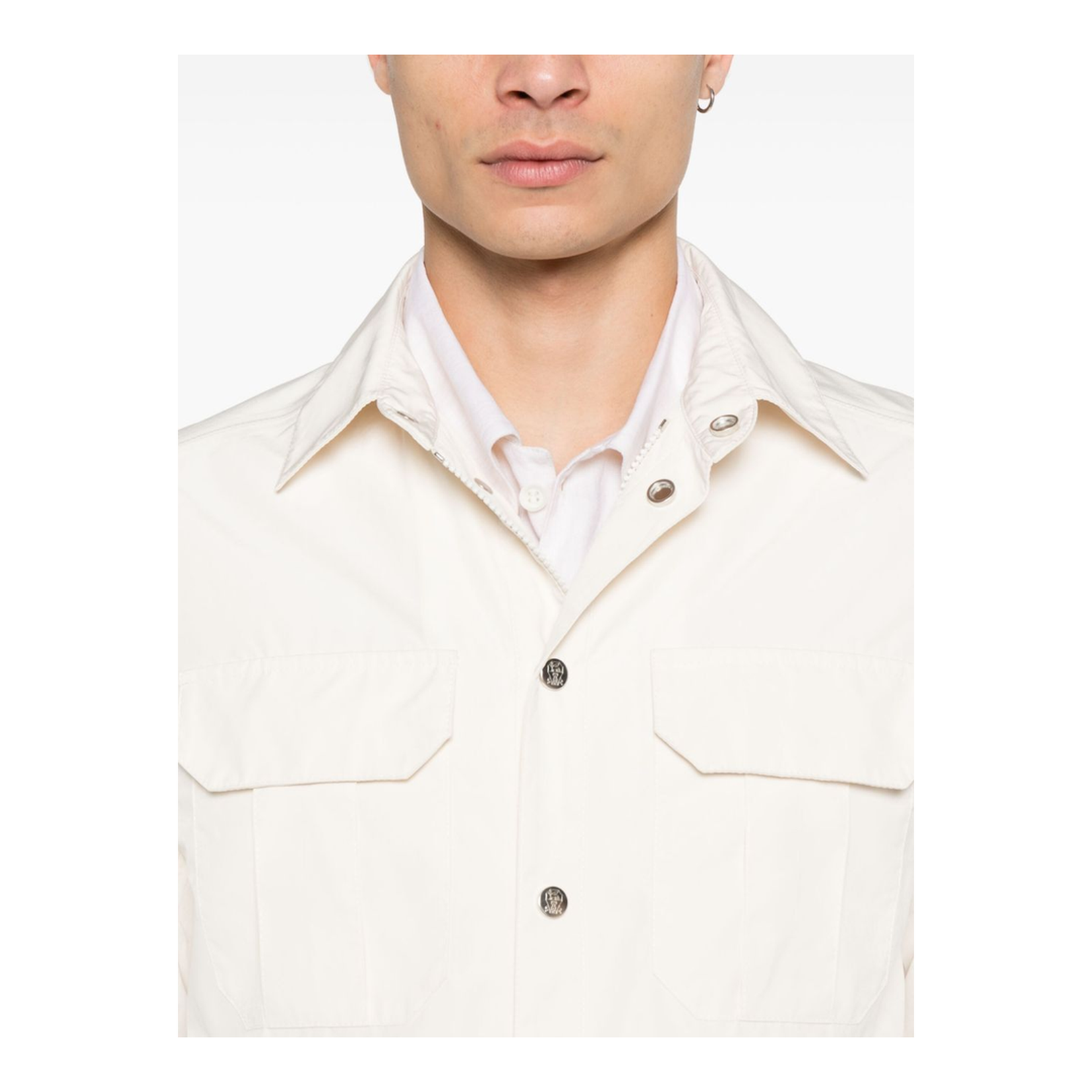 Light Beige Button-Up Jacket