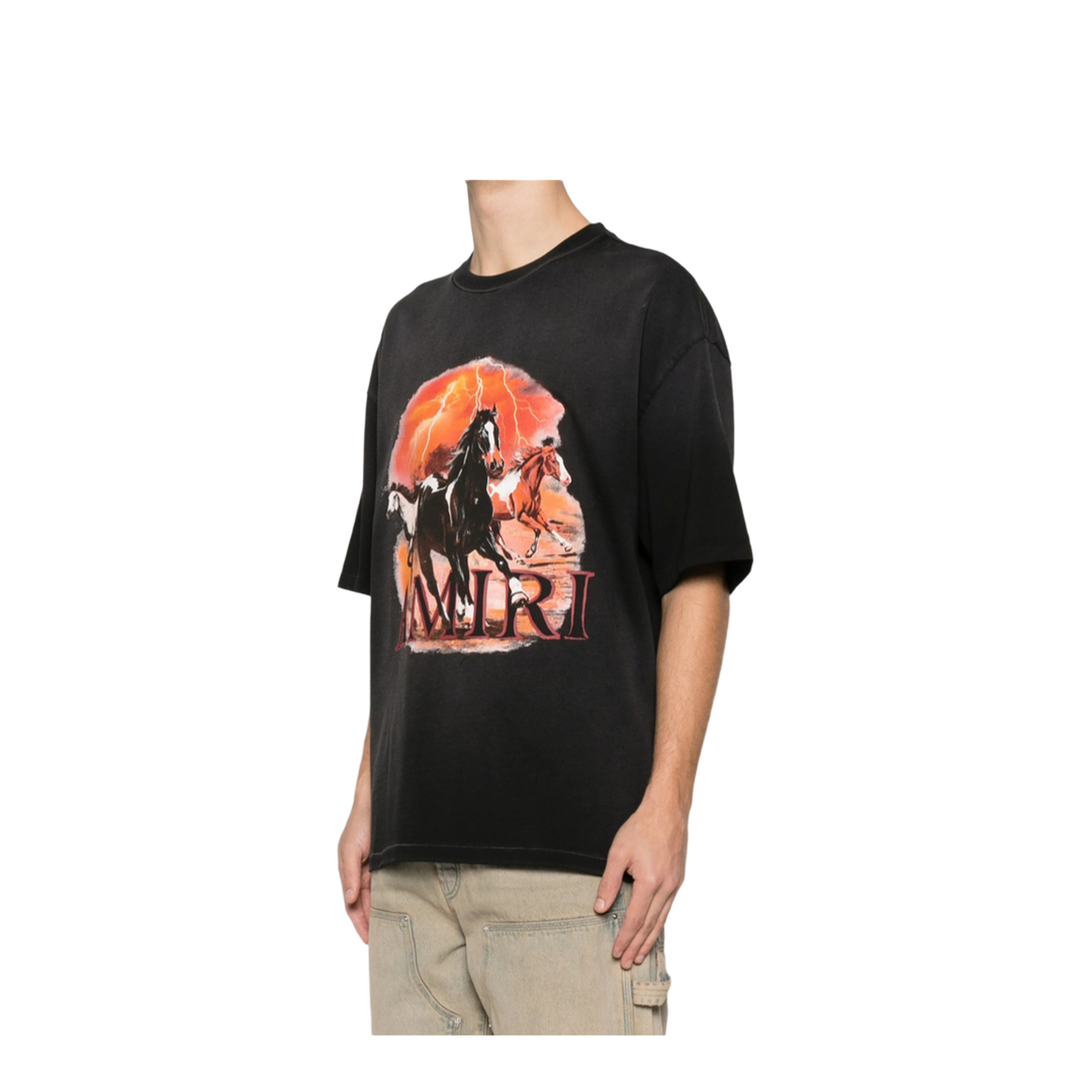 Graphic Print Oversized Crewneck T-Shirt