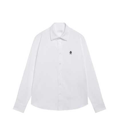 MAYFEYR - Prada - Classic-Fit Cotton Shirt With Embroidered Logo In White - UCN666WMO1926F0009