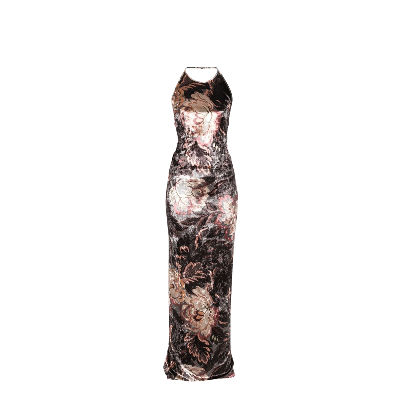 Long Printed Chenille Dress