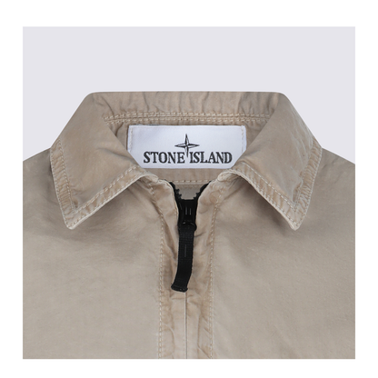 Brushed Organic Cotton Canvas Overshirt