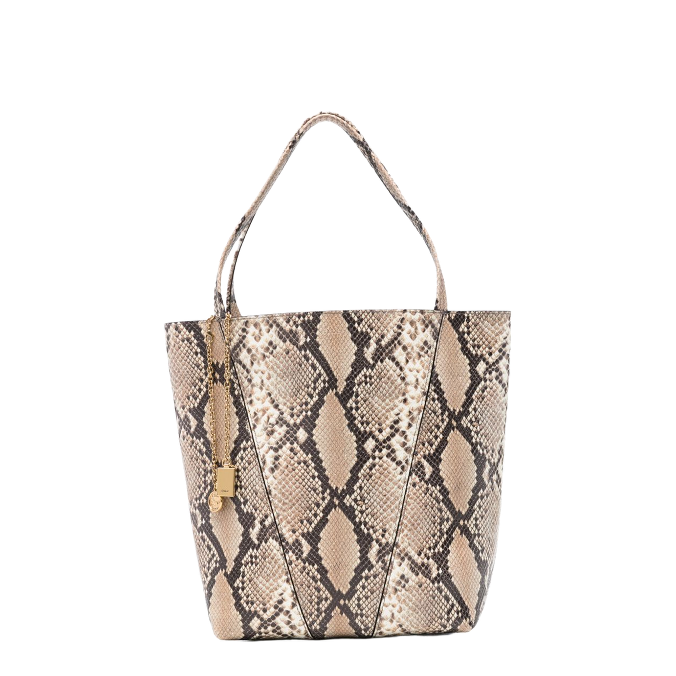 Spin Medium Goatskin Tote Bag - Sooty Brown
