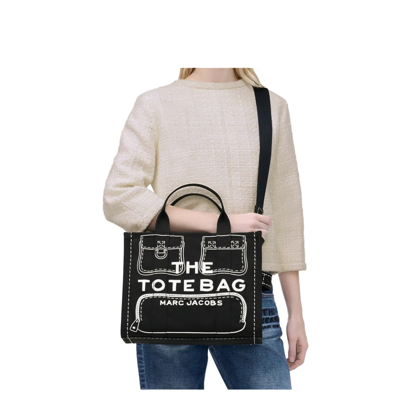 Trompe L'Oeil Cargo Canvas Medium Tote Bag
