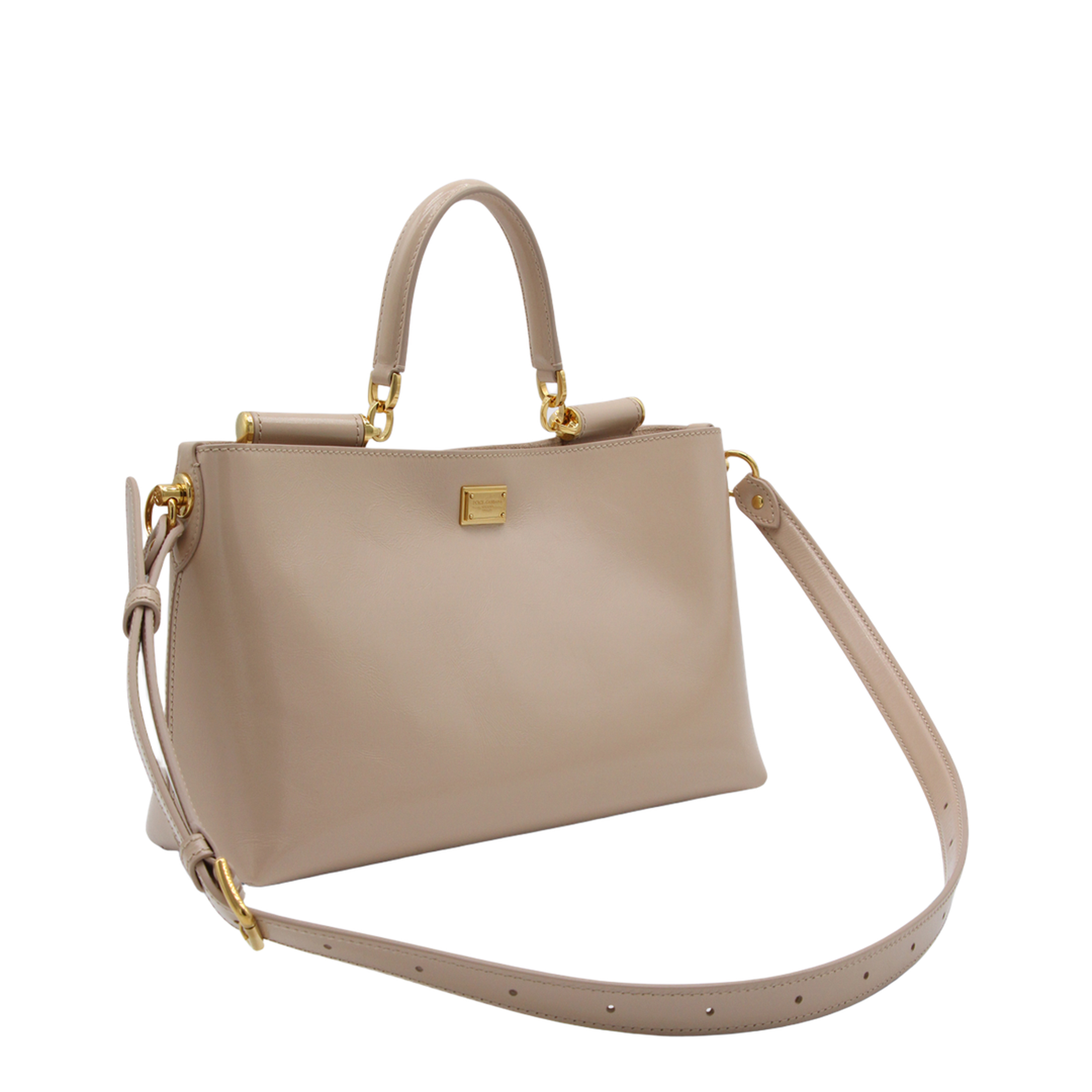 Handbag in Flesh-Coloured Leather