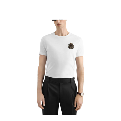 MAYFEYR - Dolce & Gabbana - Cotton T-Shirt With Logo Crest - G8PT1ZG7PZU