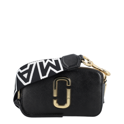 The Snapshot Saffiano Leather Crossbody Bag - BLACK/MULTI