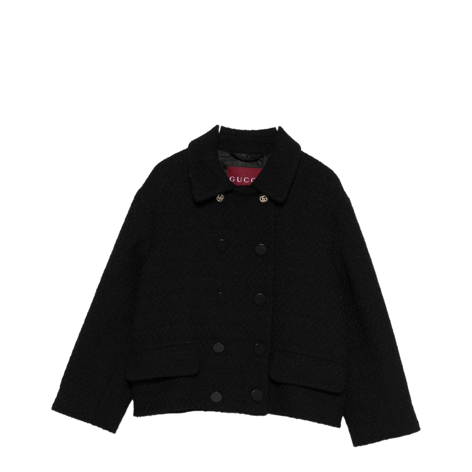 Wool Tweed Double-Breasted Blazer