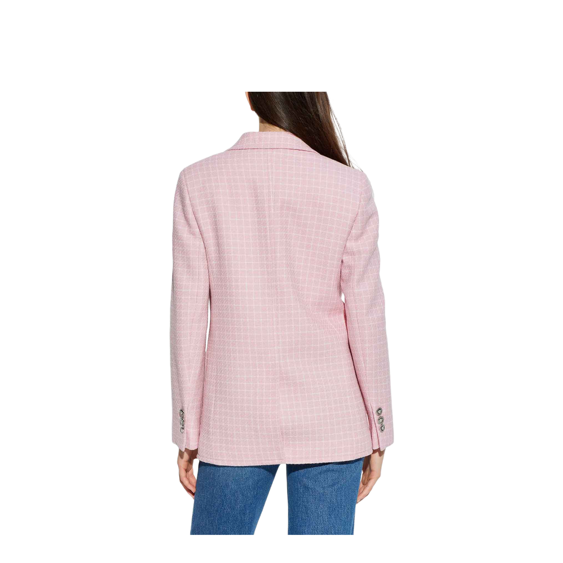 Checked Pattern Blazer Pink