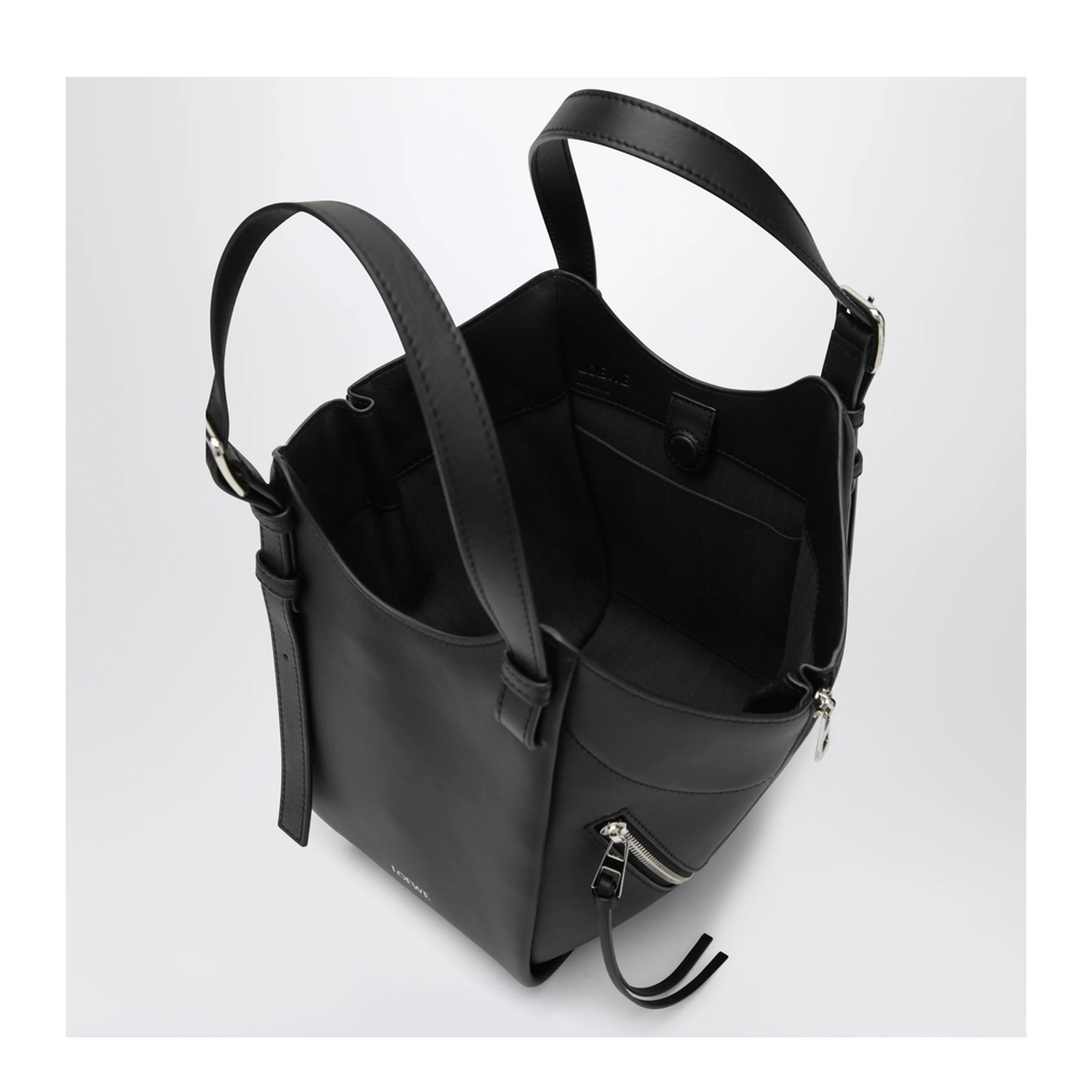 MAYFEYR - Loewe - Black Leather Hammock Flip Bag - A538HHBX07LE1100