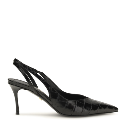 MAYFEYR - Ferragamo - Crocodile Effect Leather Slingback Pumps - 797305