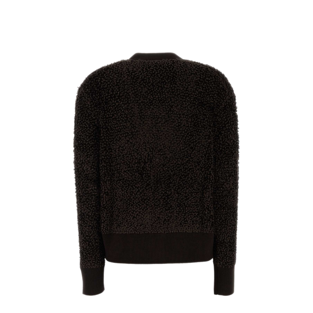 MAYFEYR - Ferragamo - Dark Brown Boucle Cardigan - 13H752788431DARKEXPRESSO