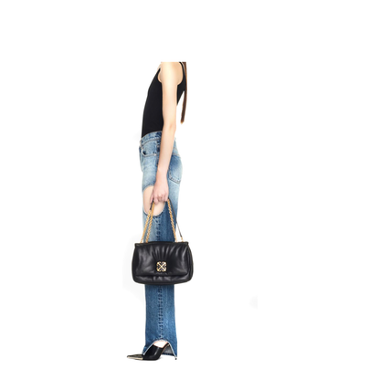 Jitney Puffer Shoulder Bag Black