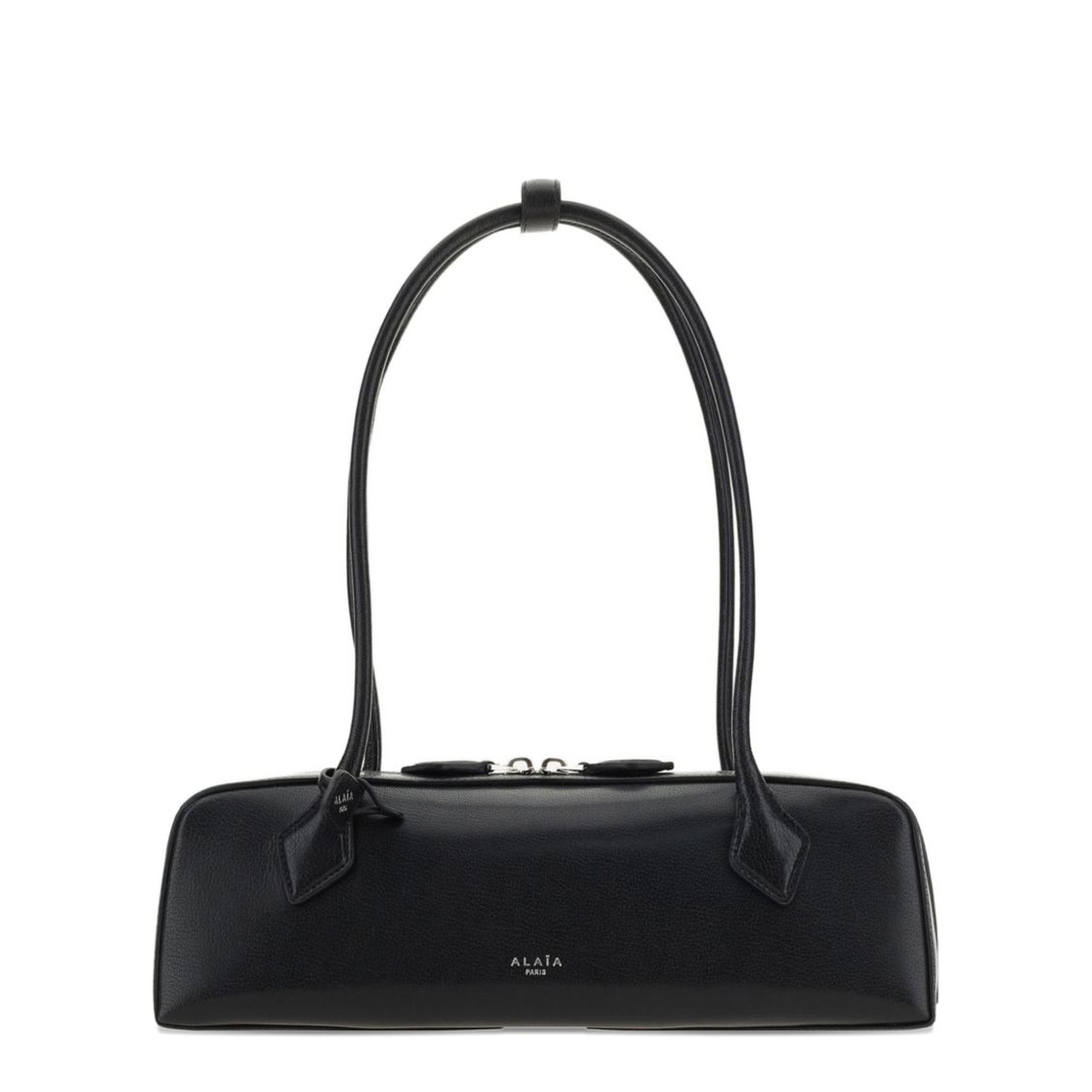 Le Teckel Medium Goatskin Shoulder Bag - Black