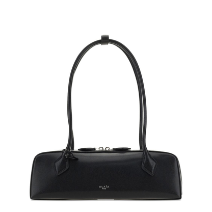 Le Teckel Medium Goatskin Shoulder Bag - Black