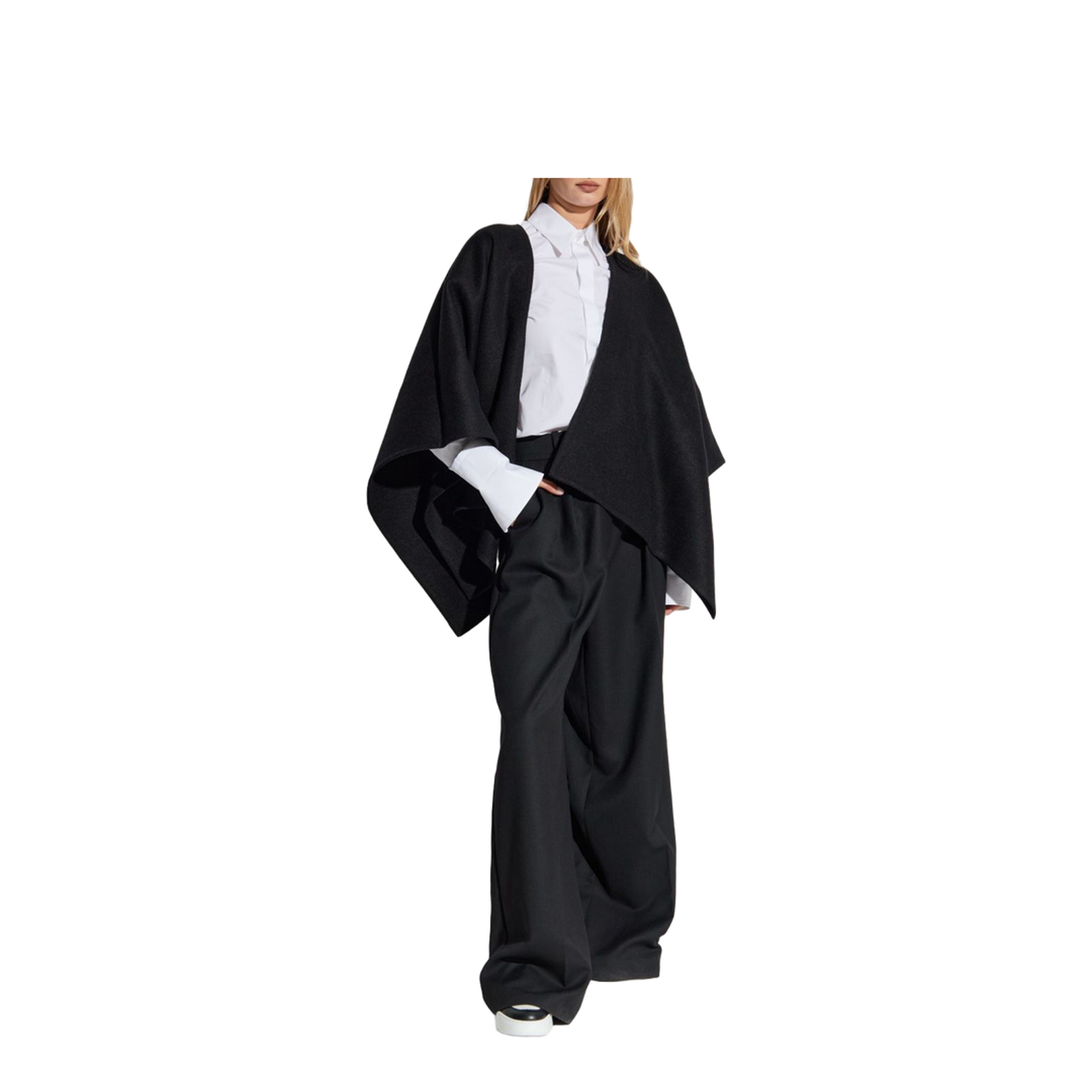 Black Draped Design Cape