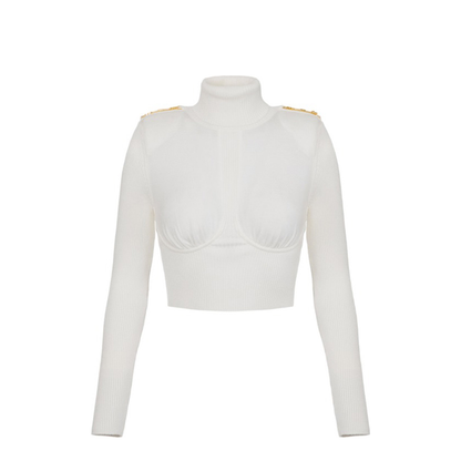 MAYFEYR - Elisabetta Franchi - Ivory Sweater - MK99M36E2360
