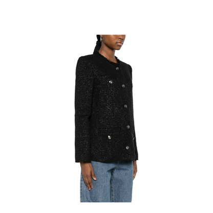 Cotton-Blend Jacket In Black