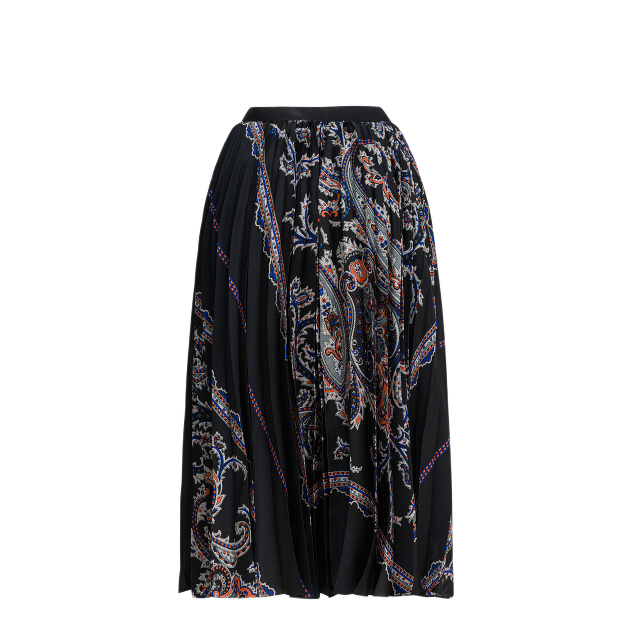 MAYFEYR - Sacai - Pleated Skirt With Paisley Print - 2508139001