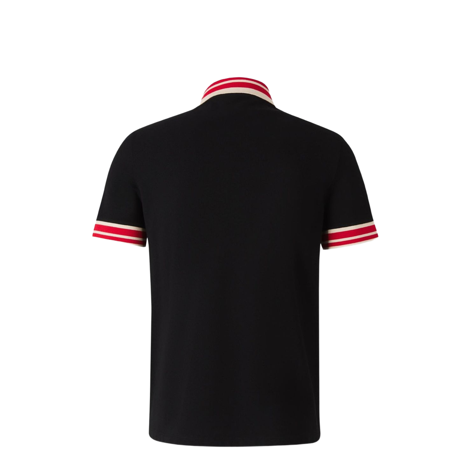 Cotton Piqué Polo Shirt with VLogo Patch in Black