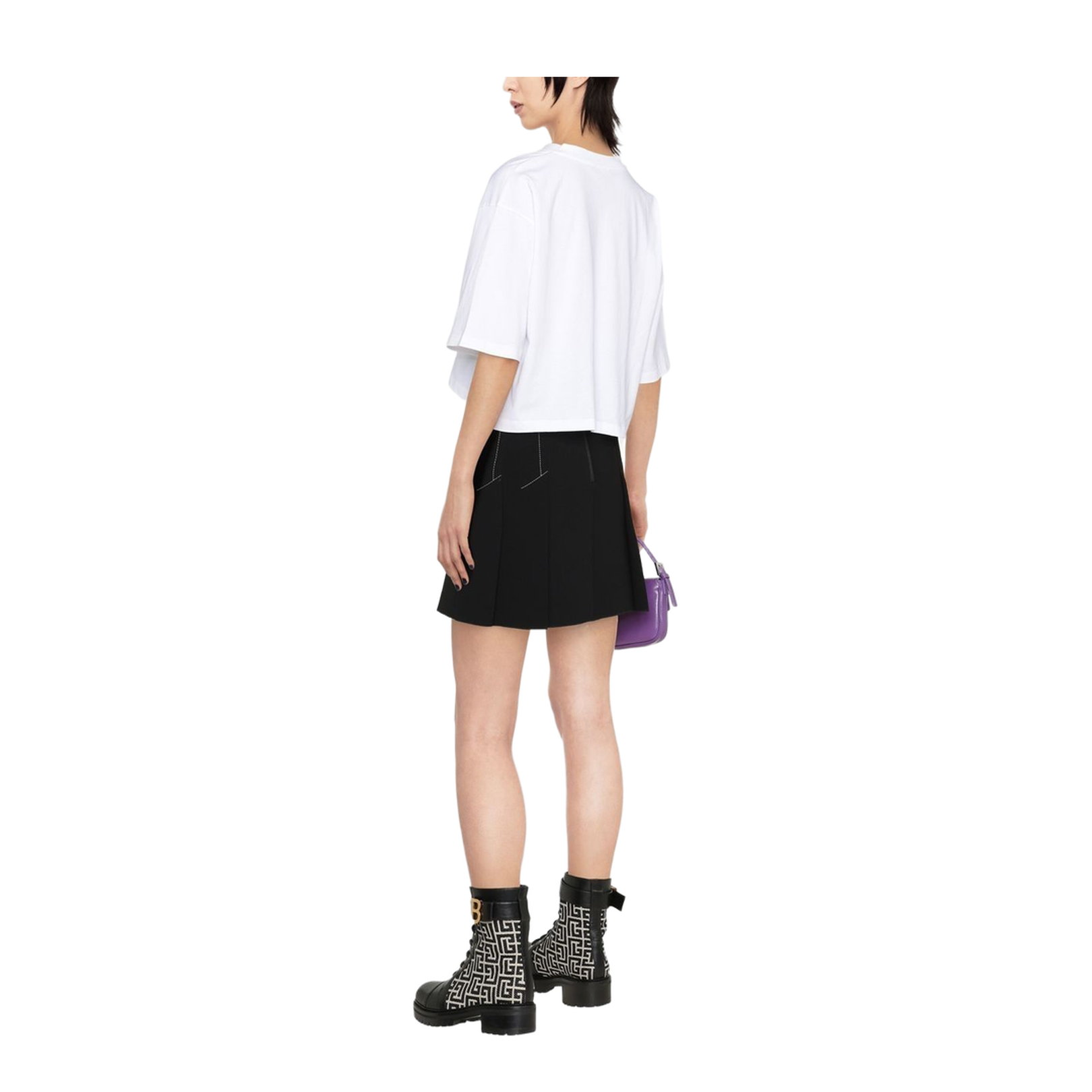 Cropped Logo-Print T-Shirt