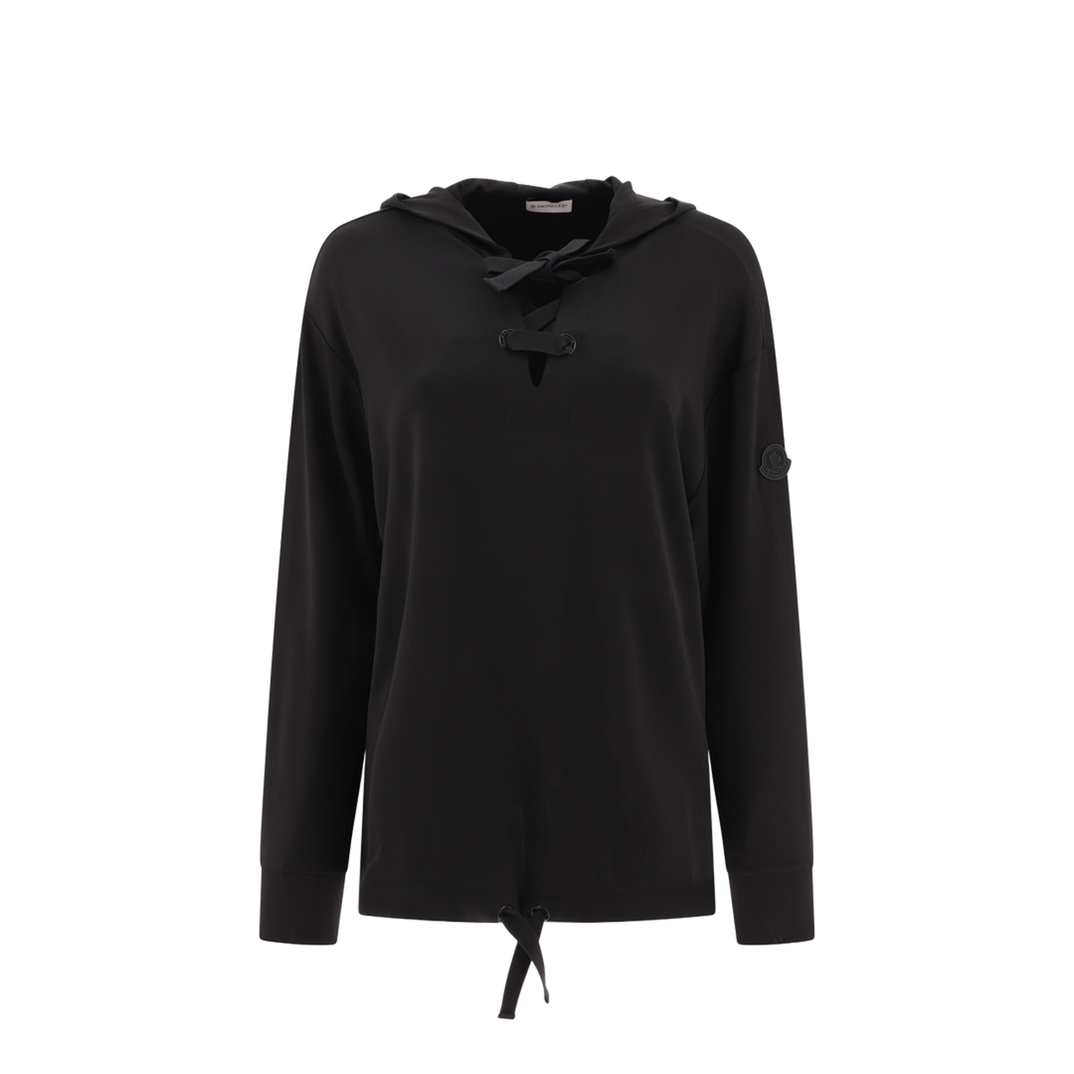 Black Viscose Hoodie