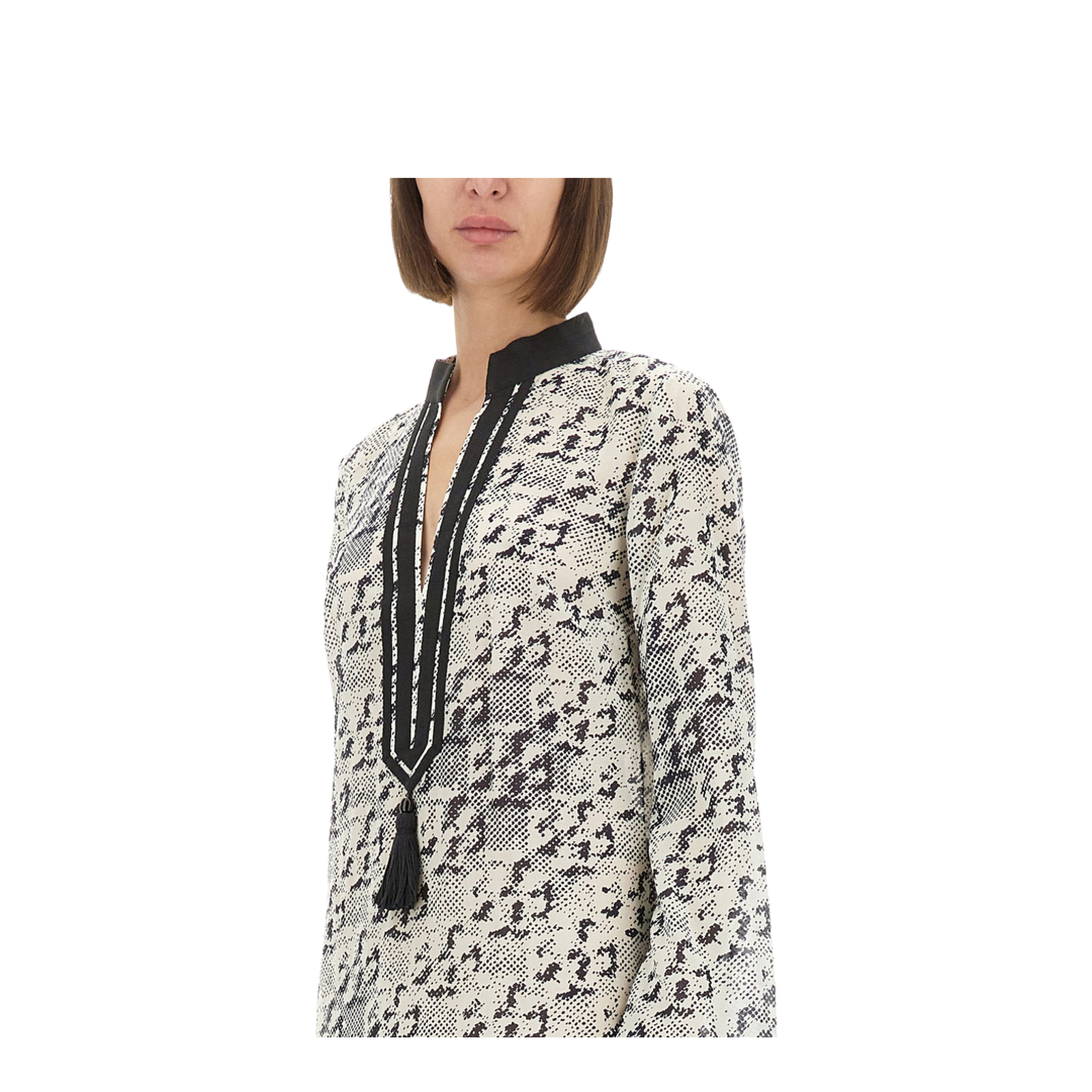 Printed Tunic with Tassel