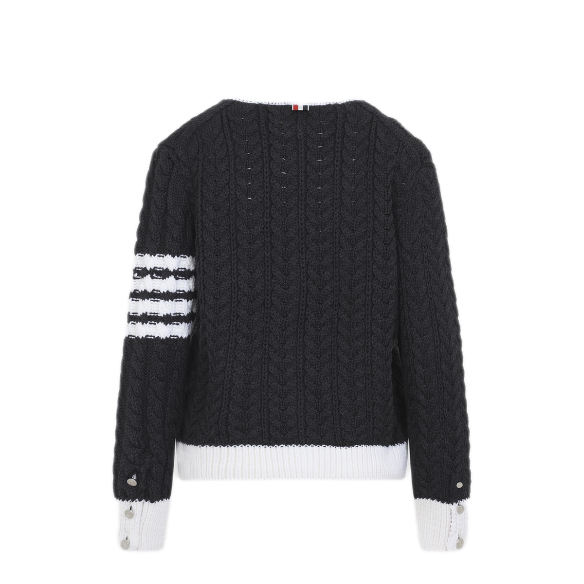 MAYFEYR - Thom Browne - Aran Cable Crew Neck Cardigan - FKC724AY1024025