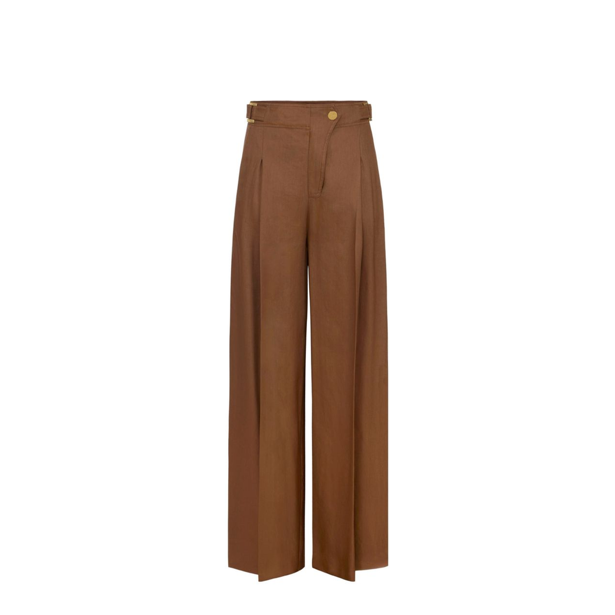 MAYFEYR - Elisabetta Franchi - Trousers Leather Brown - PA12762E2600