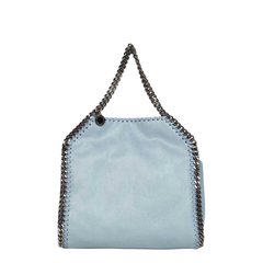 Falabella Mini Vegan Shaggy Deer Tote - Ice Blue