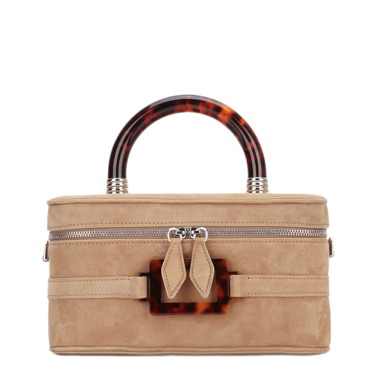 Belle Vivier Vanity Small Goat Skin Tote - Beige