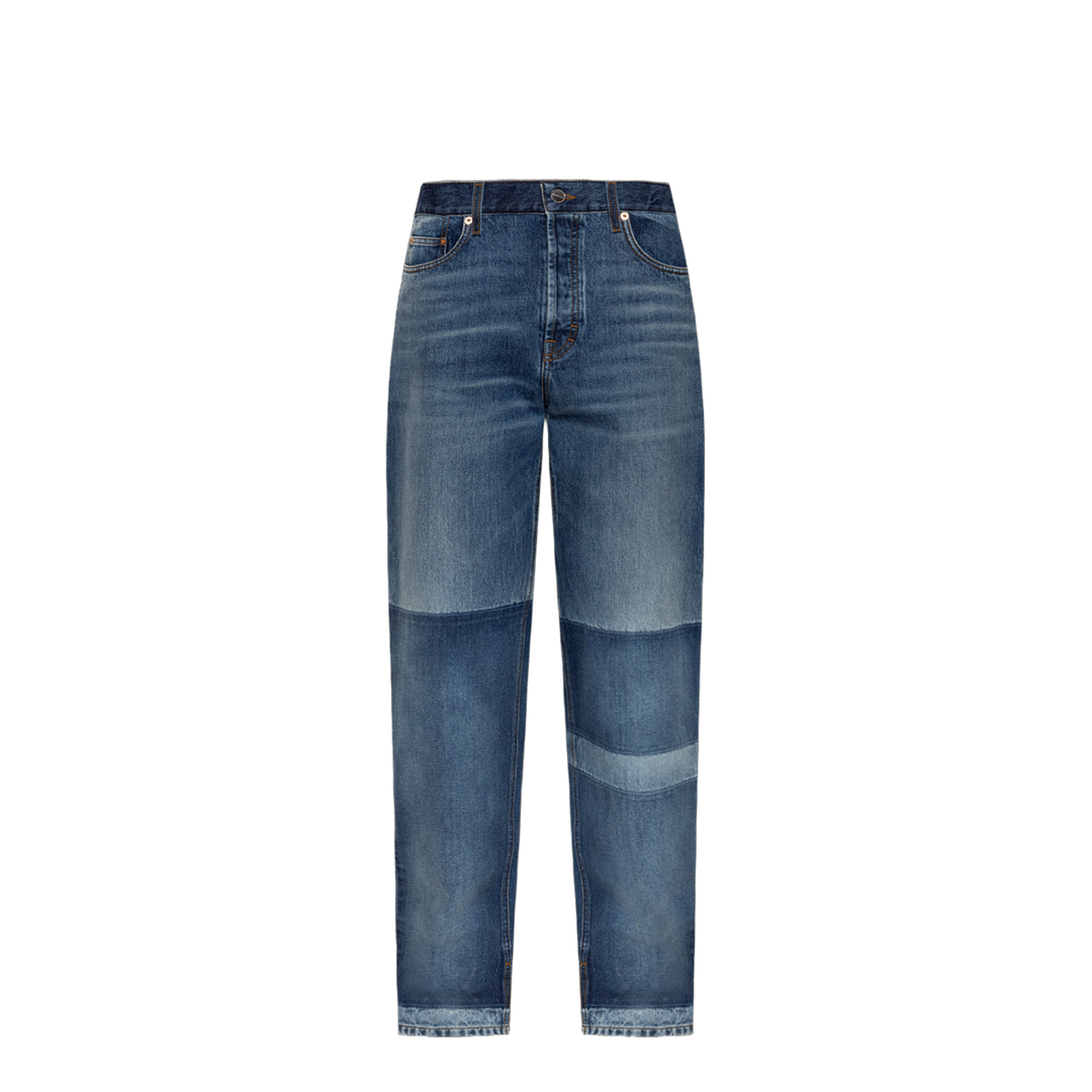 Two-toned denim pant in light blue