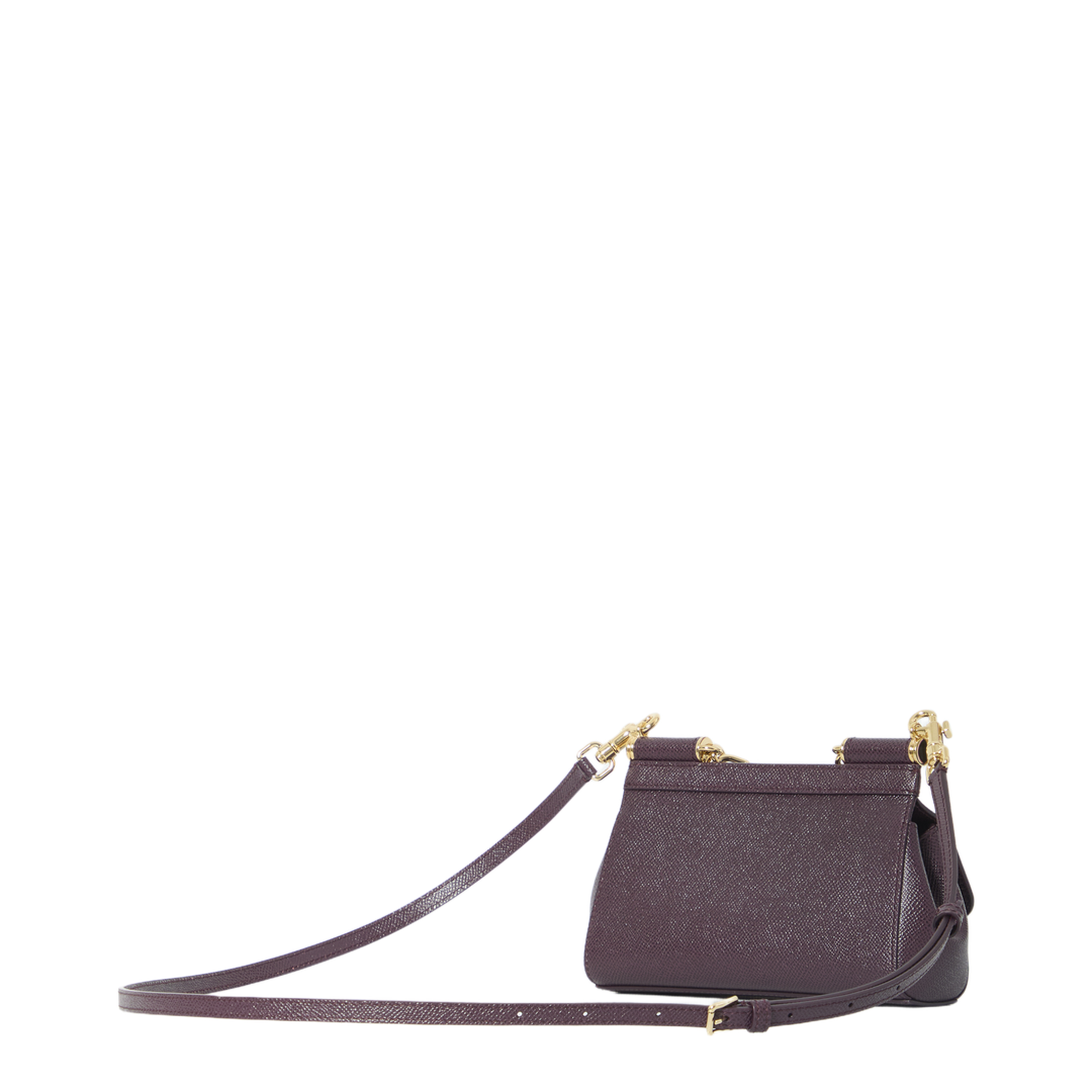 Sicily Mini Dauphine Calfskin Top-Handle Bag - Burgundy