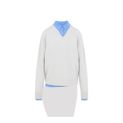 MAYFEYR - Acne Studios - Dirty White Polo Sweater - A60713DRT
