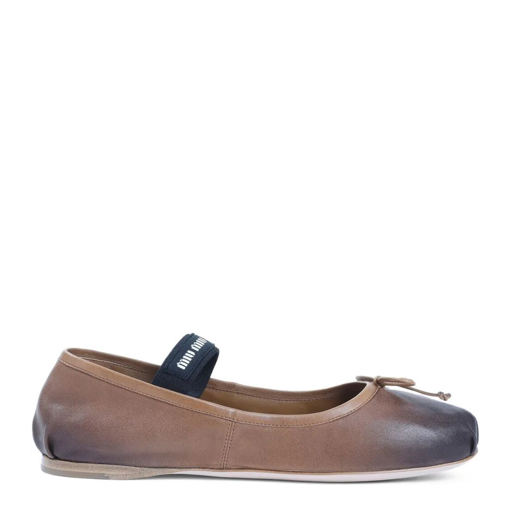 MAYFEYR - MIUMIU - Vintage Effect Leather Ballerinas - 5F507EF005038F098L