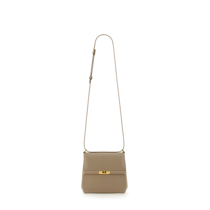 Marlene Calfskin Shoulder Bag - Beige