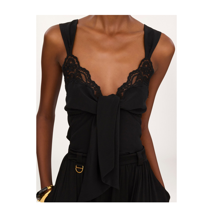 Sleeveless Silk Top