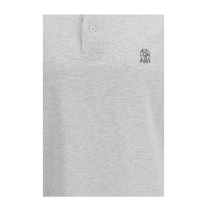 Polo in Cotton Jersey with Short Sleeves