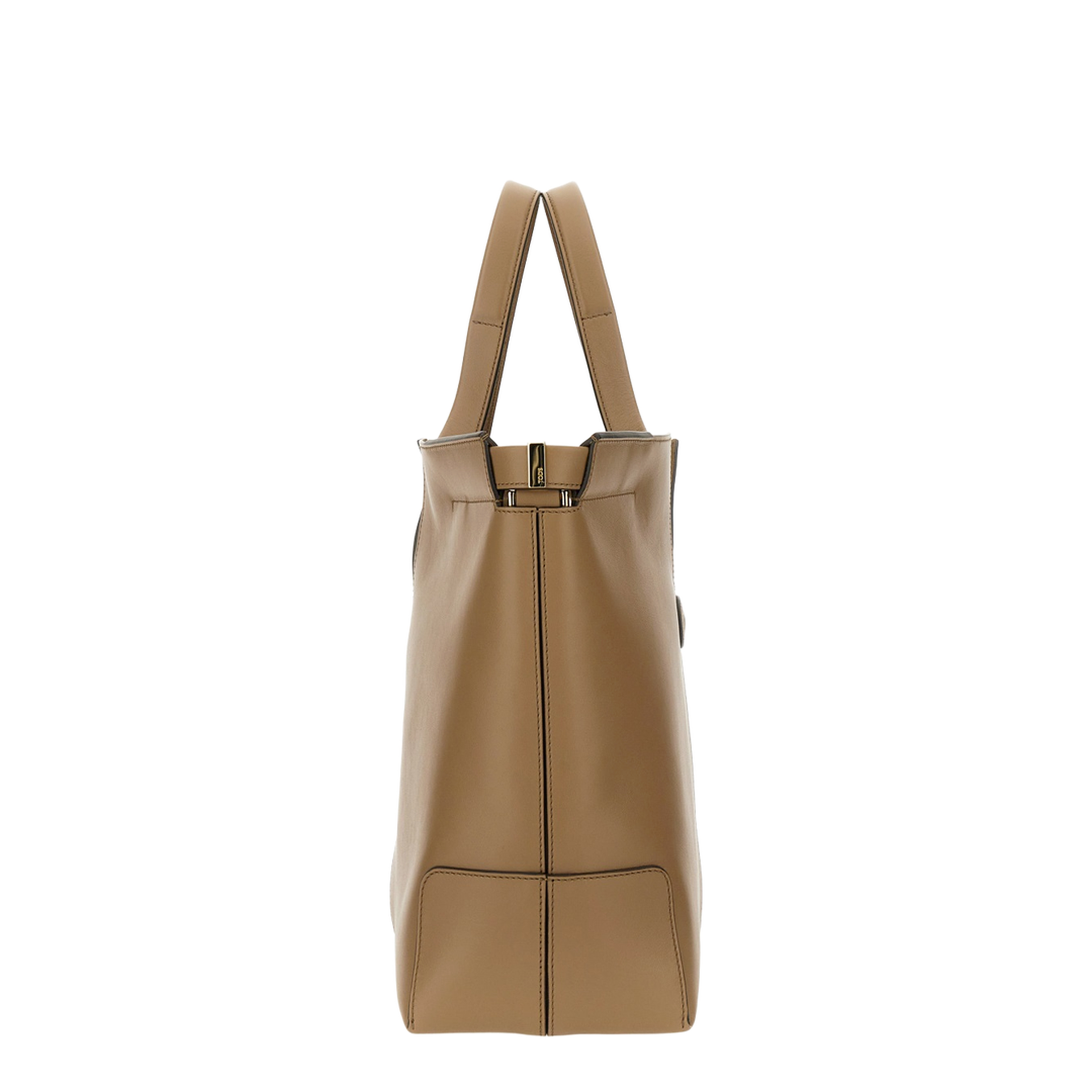 Tod’s Di Bag Folio Small Leather Shopping Bag - Cappuccino