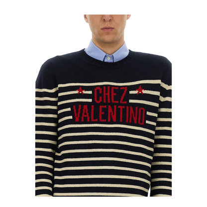 Men's Striped Wool Sweater