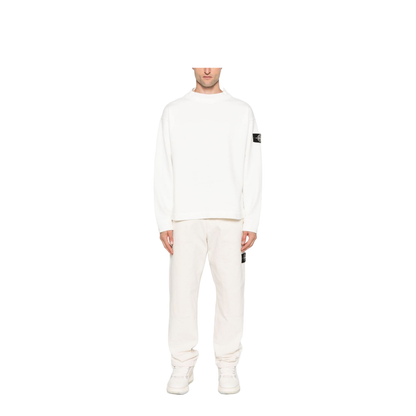 Knit-Look Cotton Sweatshirt