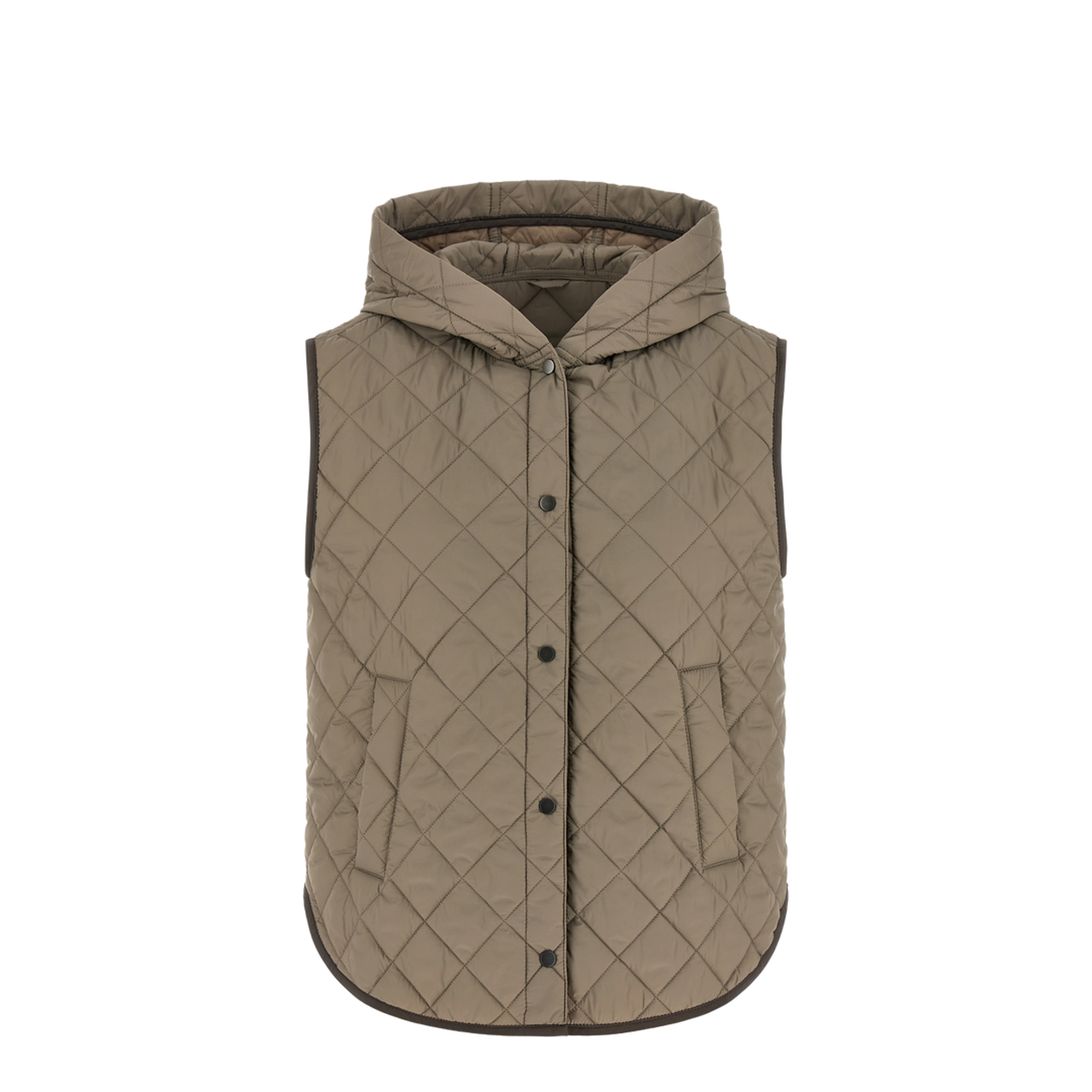 Women's Quilted Vest Gilet Gray