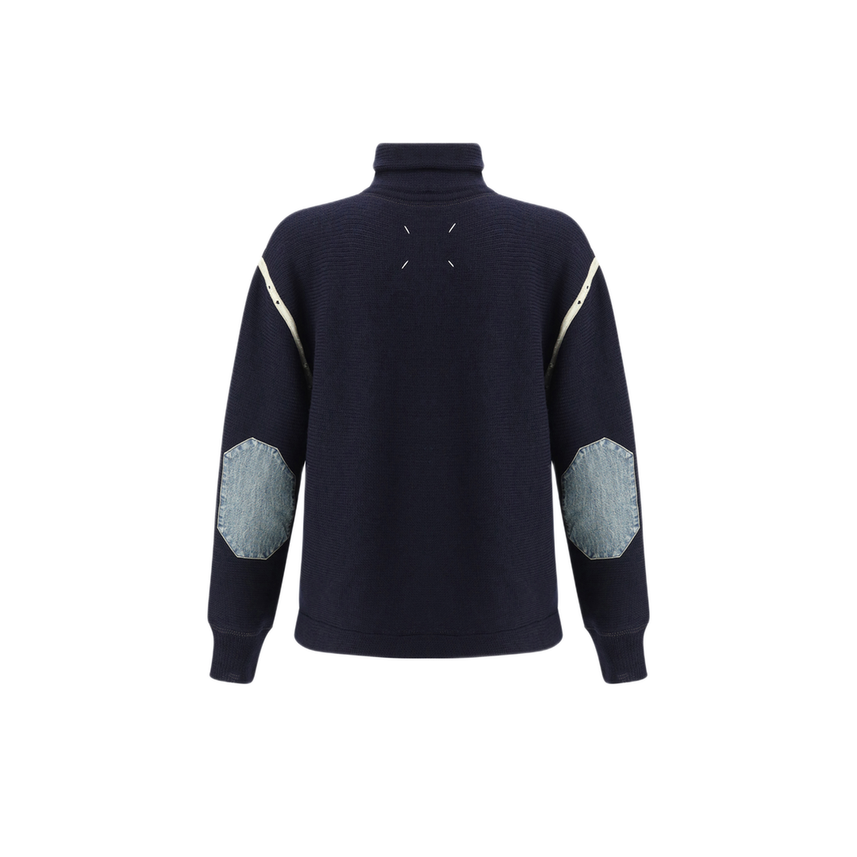 Wool Half Zip High Neck Sweater