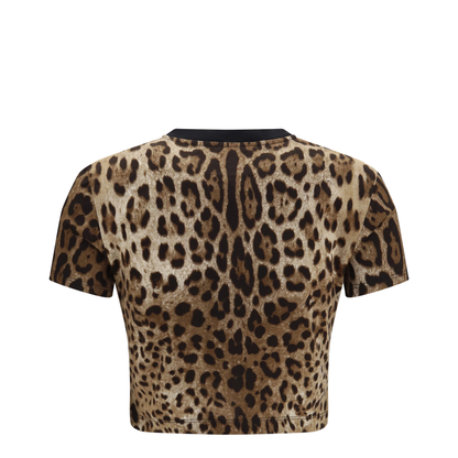 MAYFEYR - Dolce & Gabbana - Leopard Print Cropped T Shirt - F8W39TFS78SHY13M