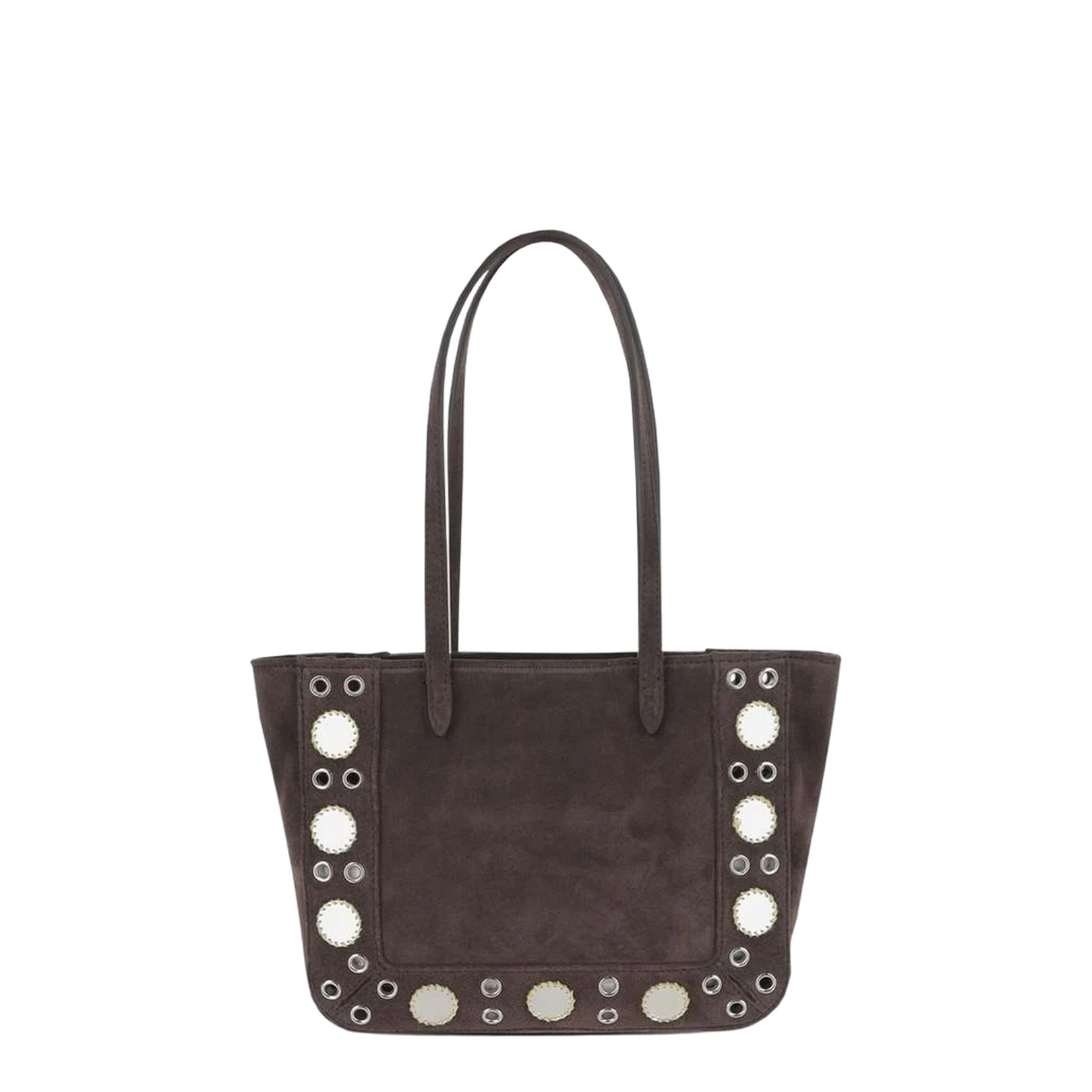 Mini Tote Bag Nellcôte In Brown Suede
