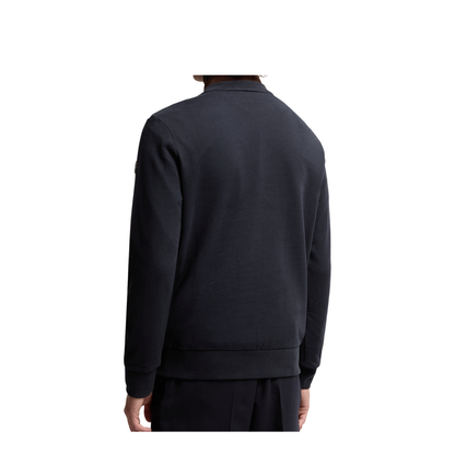 Navy Blue Cotton & Cashmere Sweatshirt with Pocket