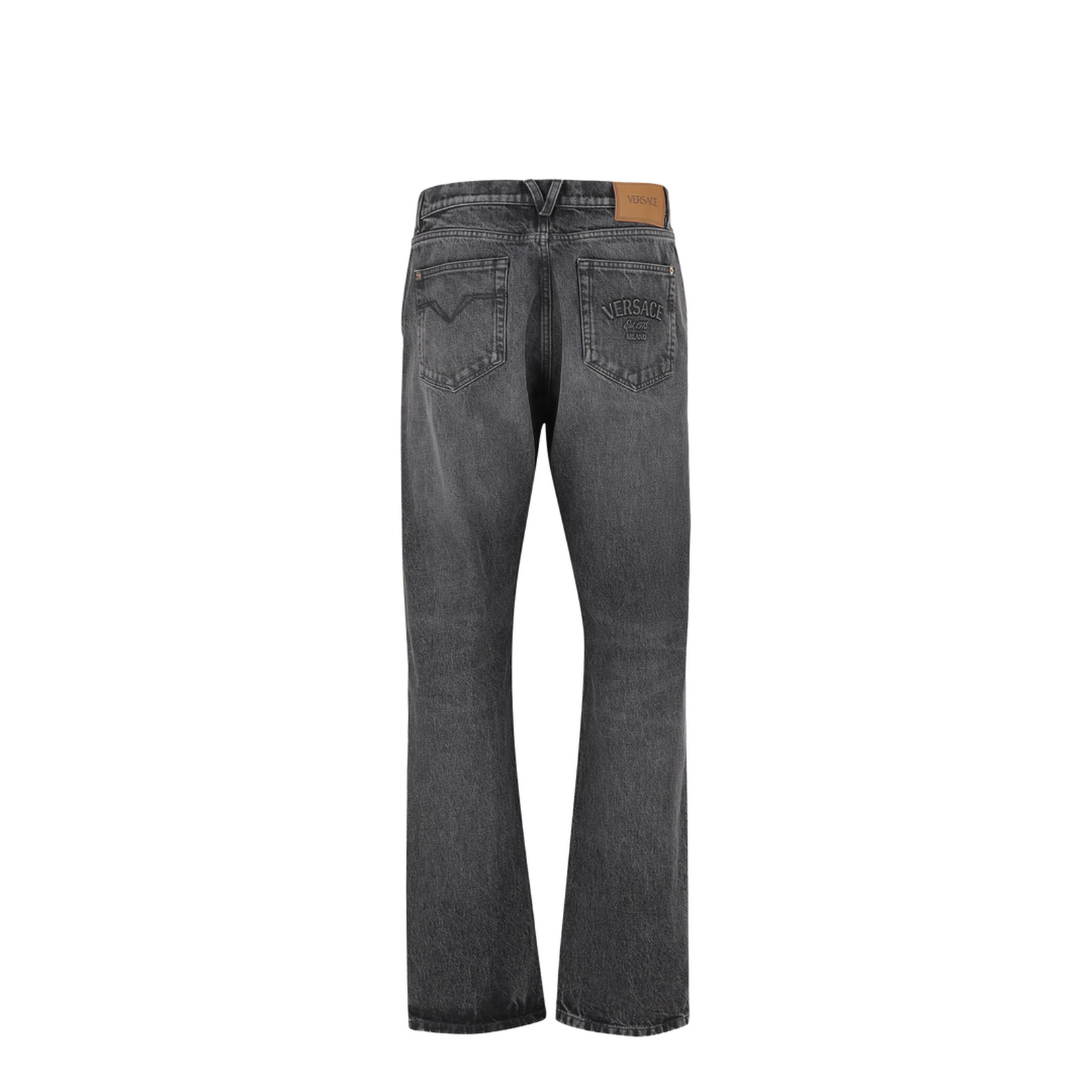 Cotton Denim Jeans With Logo