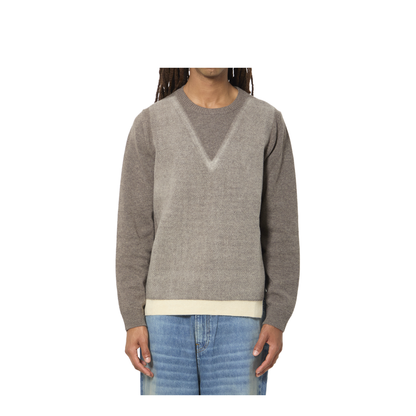 MAYFEYR - Maison Margiela - Virgin Wool Crewneck Sweater In Fused Knit - S50HL0086M13304812F